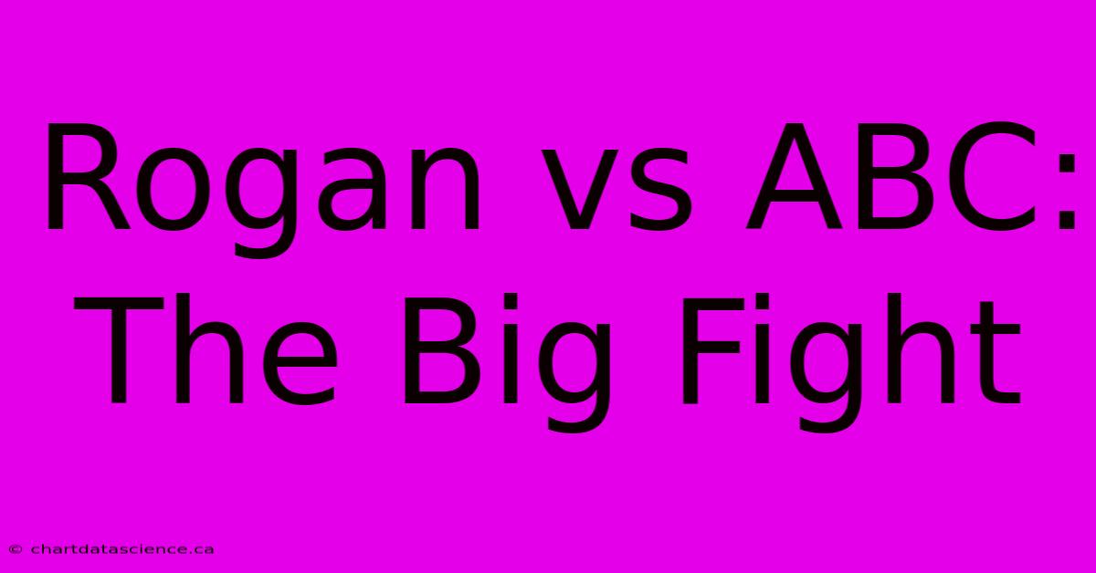 Rogan Vs ABC: The Big Fight