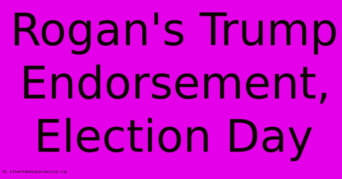 Rogan's Trump Endorsement, Election Day