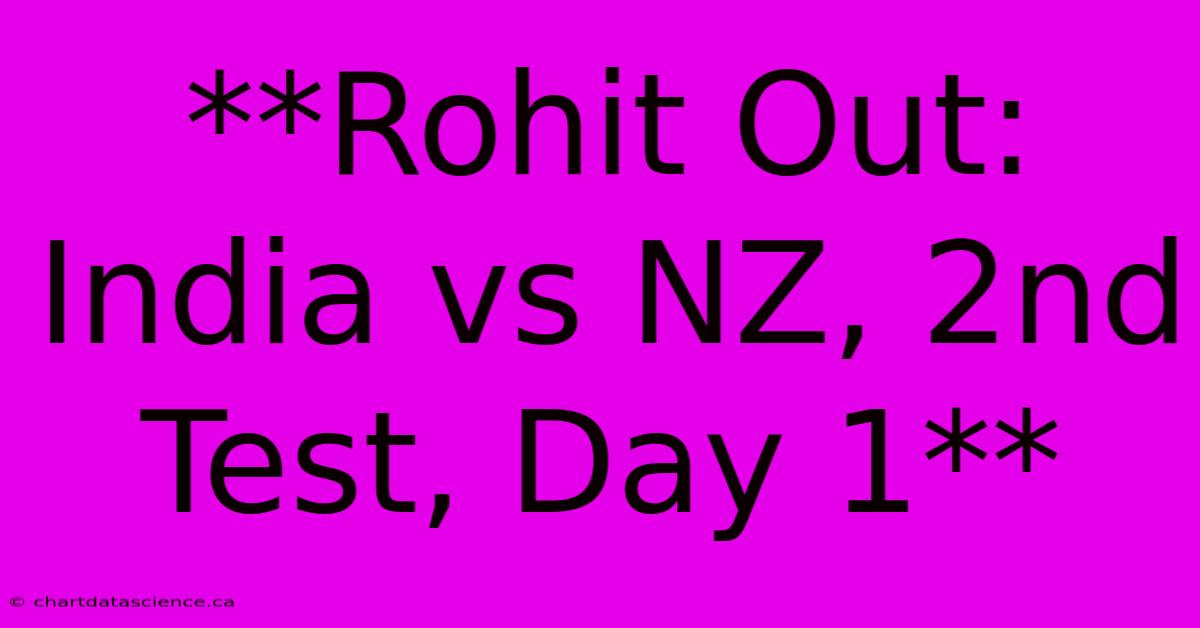 **Rohit Out: India Vs NZ, 2nd Test, Day 1** 