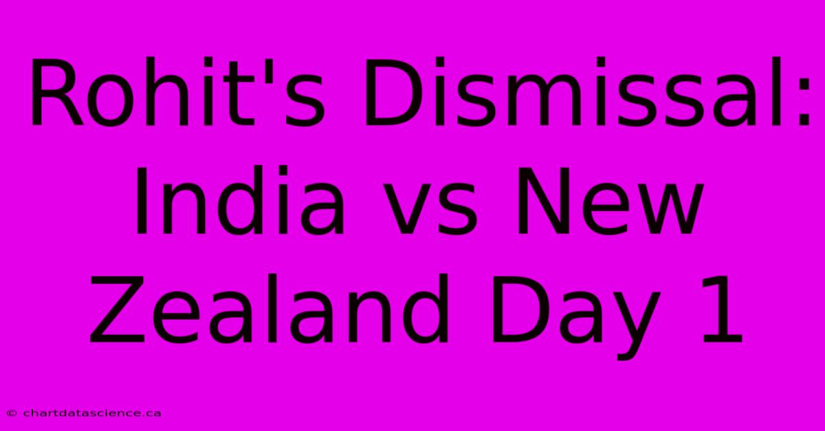 Rohit's Dismissal: India Vs New Zealand Day 1