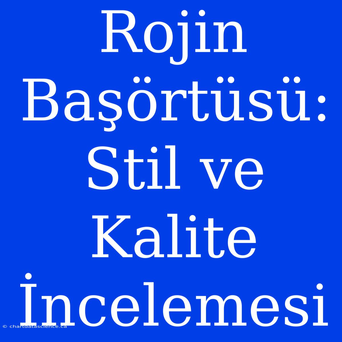 Rojin Başörtüsü: Stil Ve Kalite İncelemesi