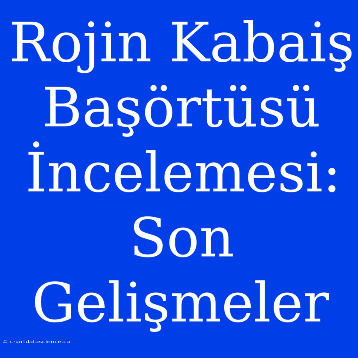 Rojin Kabaiş Başörtüsü İncelemesi: Son Gelişmeler