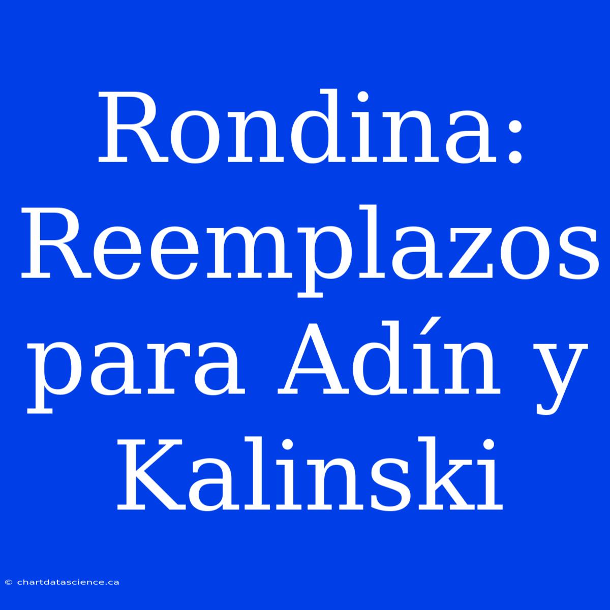 Rondina: Reemplazos Para Adín Y Kalinski