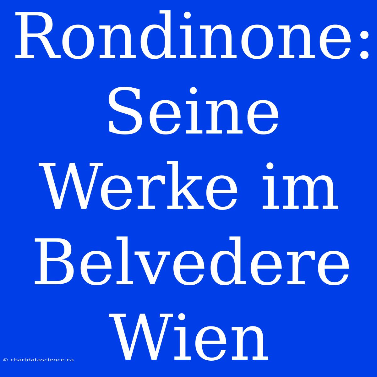 Rondinone: Seine Werke Im Belvedere Wien