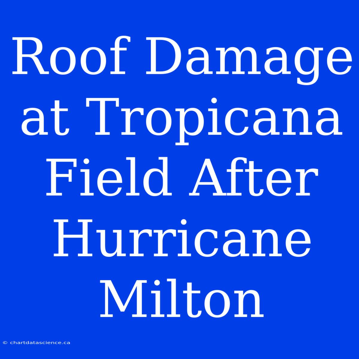 Roof Damage At Tropicana Field After Hurricane Milton