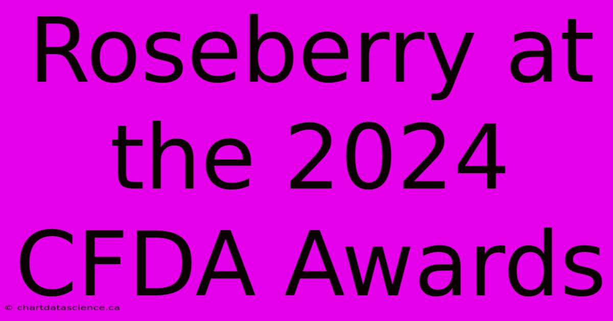 Roseberry At The 2024 CFDA Awards