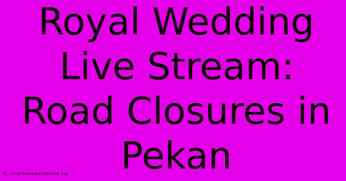 Royal Wedding Live Stream: Road Closures In Pekan