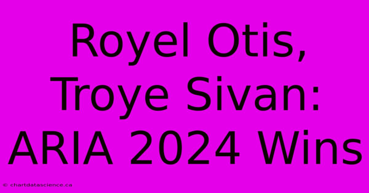 Royel Otis, Troye Sivan: ARIA 2024 Wins