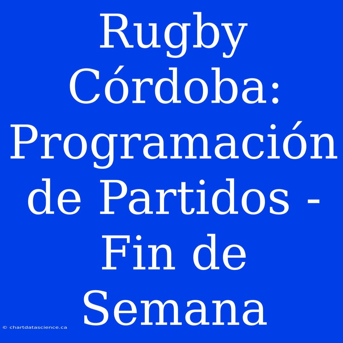 Rugby Córdoba: Programación De Partidos - Fin De Semana