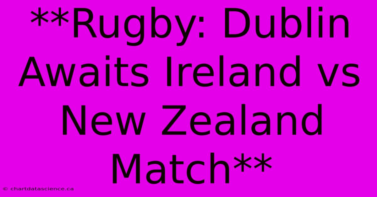 **Rugby: Dublin Awaits Ireland Vs New Zealand Match** 