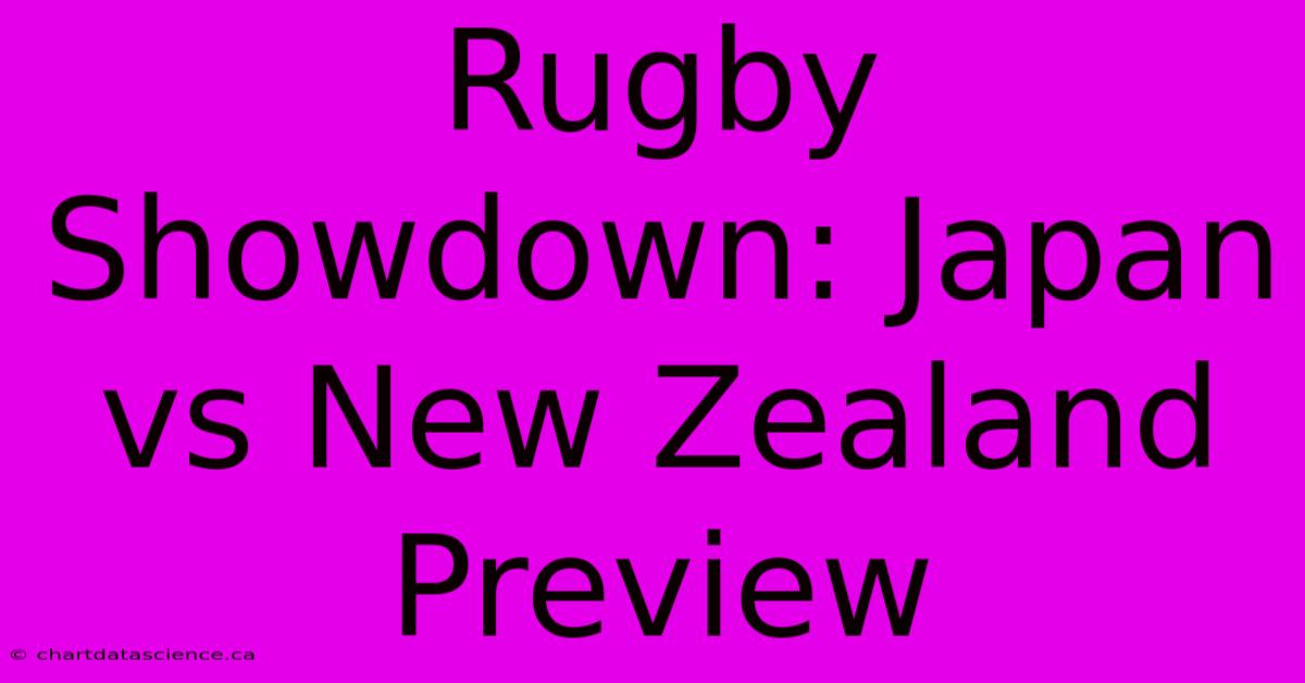 Rugby Showdown: Japan Vs New Zealand Preview