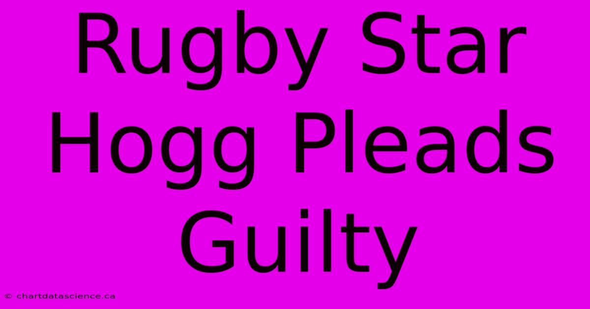 Rugby Star Hogg Pleads Guilty