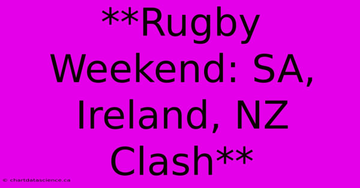 **Rugby Weekend: SA, Ireland, NZ Clash**