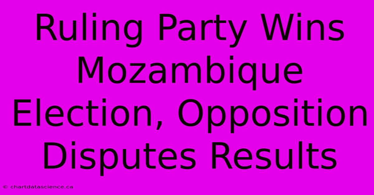 Ruling Party Wins Mozambique Election, Opposition Disputes Results 