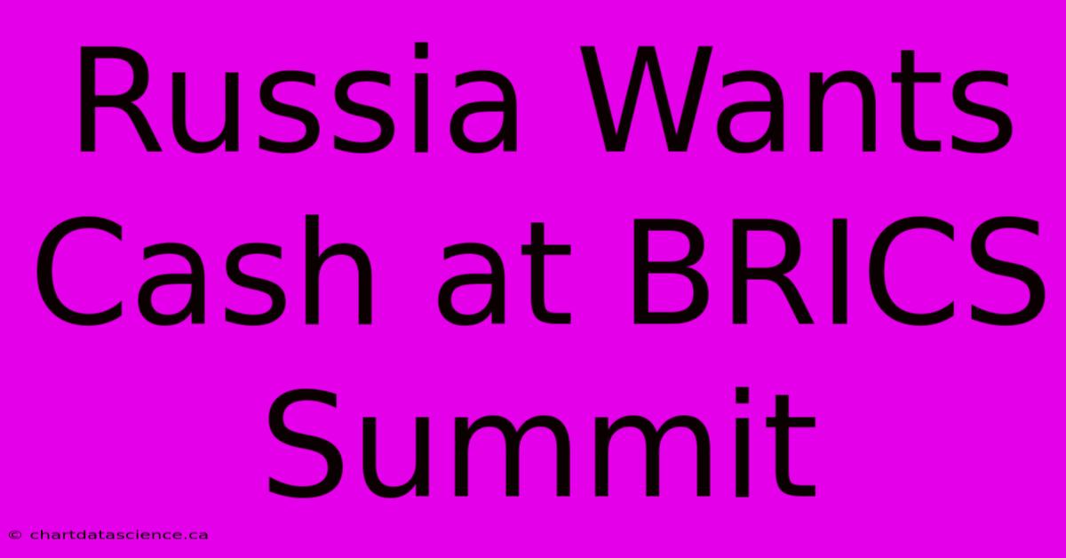 Russia Wants Cash At BRICS Summit