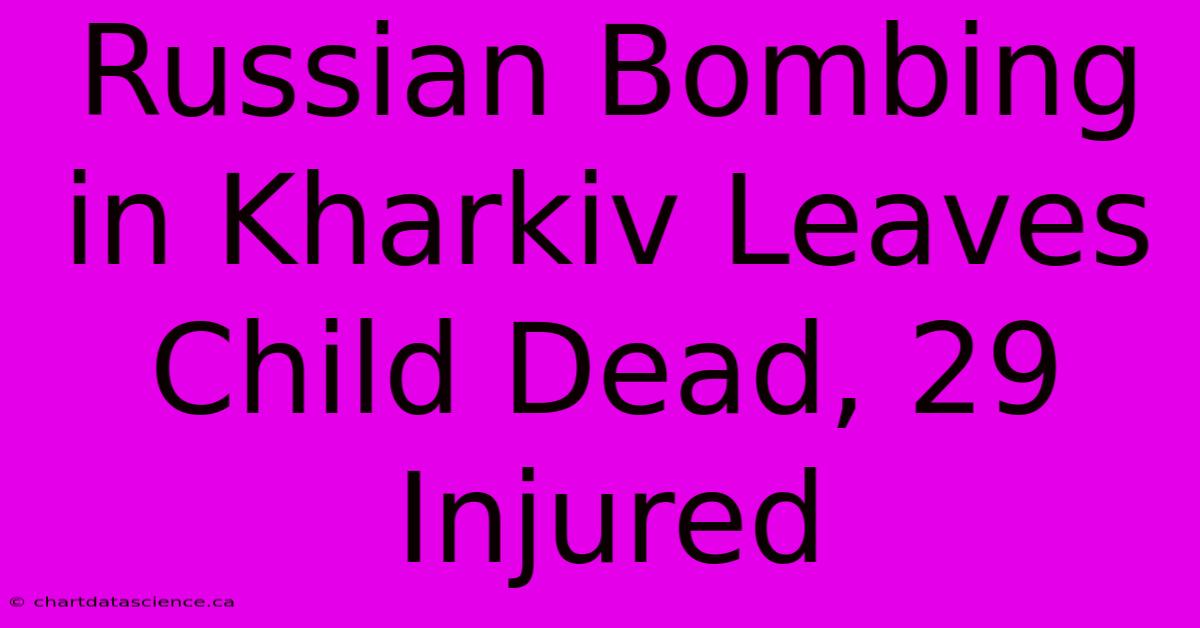 Russian Bombing In Kharkiv Leaves Child Dead, 29 Injured