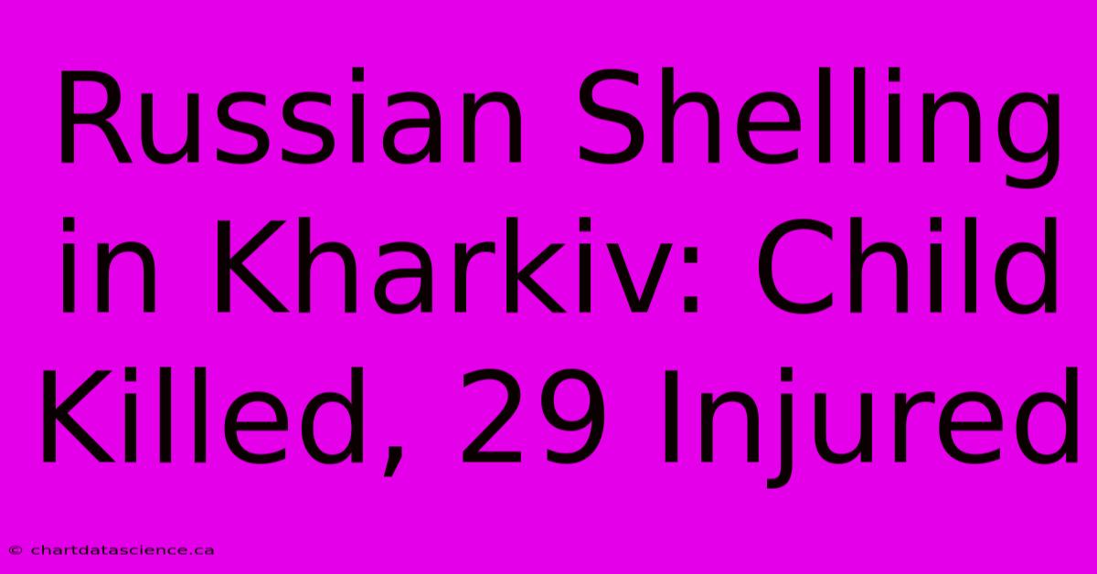 Russian Shelling In Kharkiv: Child Killed, 29 Injured