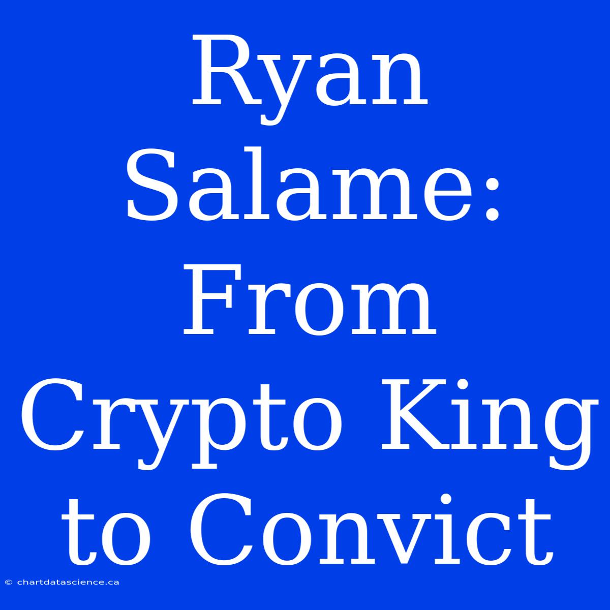 Ryan Salame: From Crypto King To Convict