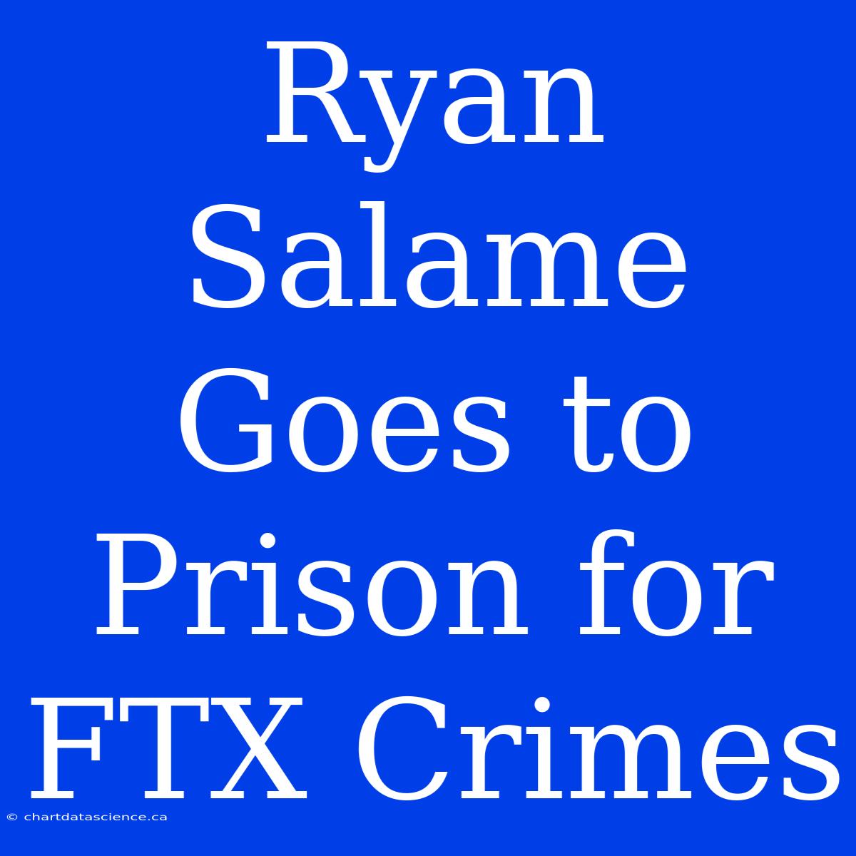 Ryan Salame Goes To Prison For FTX Crimes