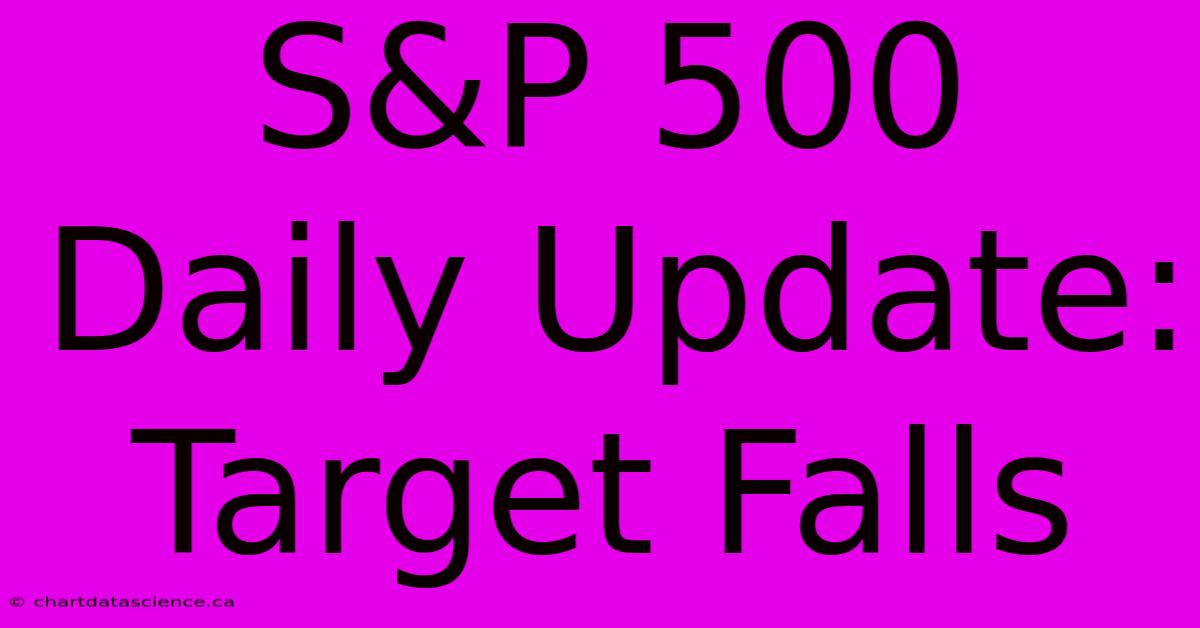 S&P 500 Daily Update: Target Falls