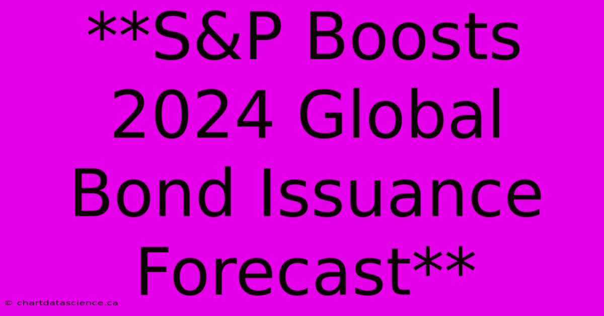 **S&P Boosts 2024 Global Bond Issuance Forecast**