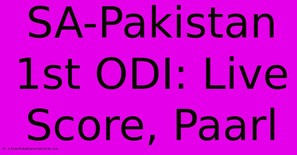 SA-Pakistan 1st ODI: Live Score, Paarl