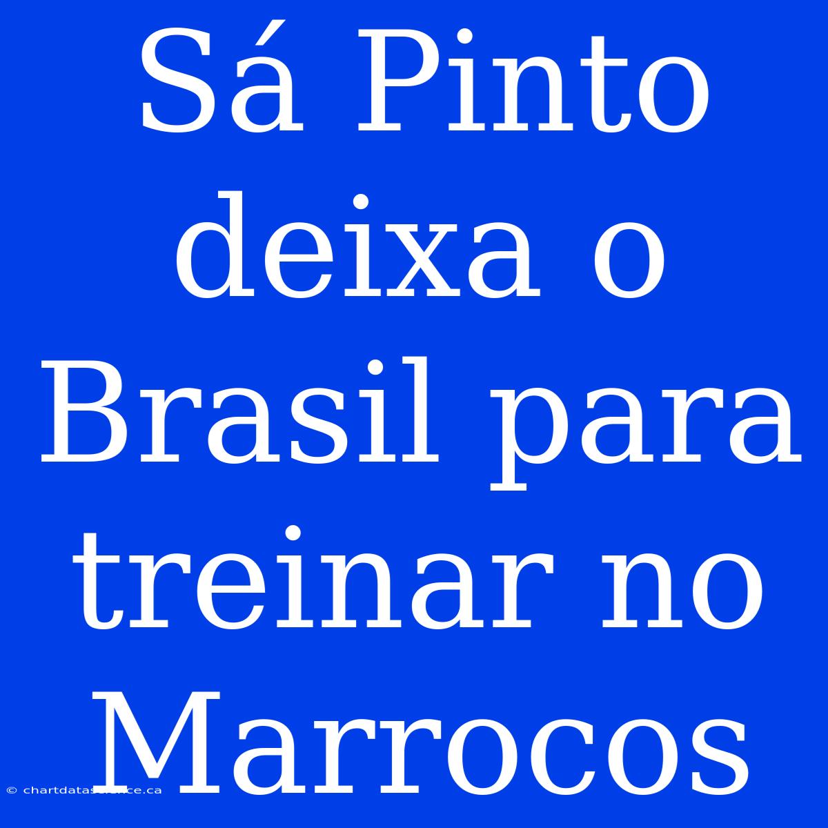 Sá Pinto Deixa O Brasil Para Treinar No Marrocos