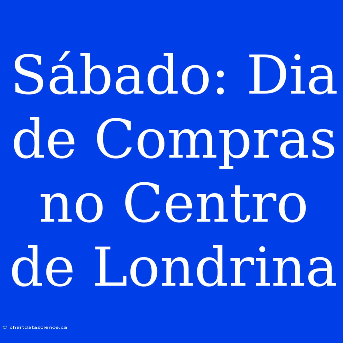 Sábado: Dia De Compras No Centro De Londrina