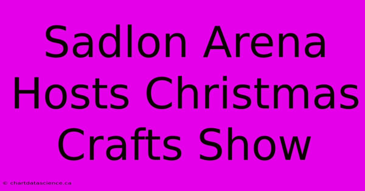 Sadlon Arena Hosts Christmas Crafts Show