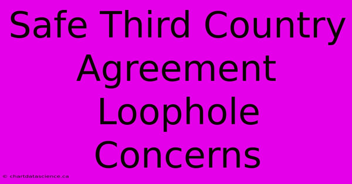 Safe Third Country Agreement Loophole Concerns