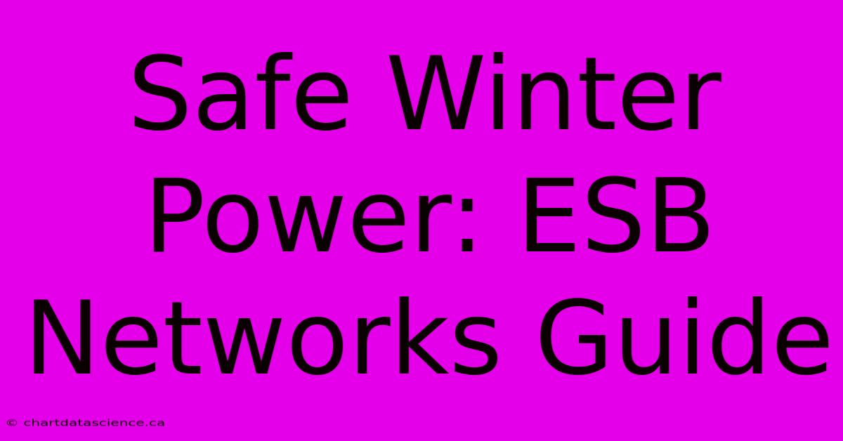 Safe Winter Power: ESB Networks Guide