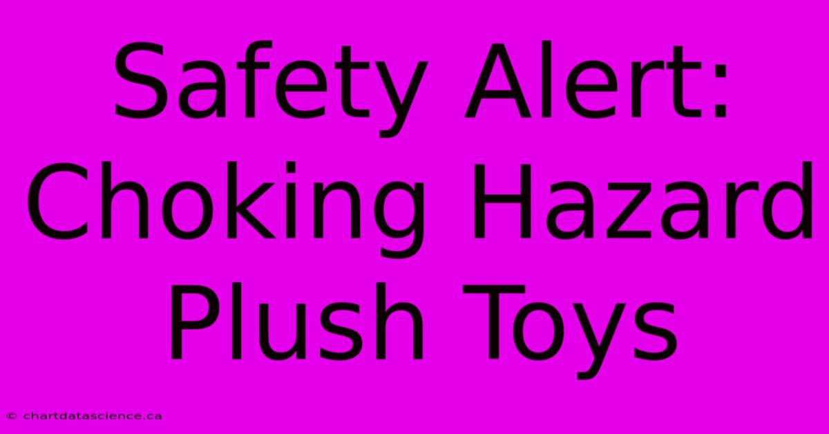 Safety Alert: Choking Hazard Plush Toys