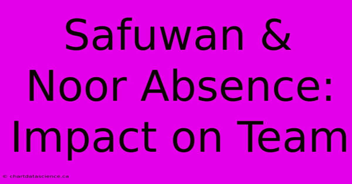 Safuwan & Noor Absence: Impact On Team