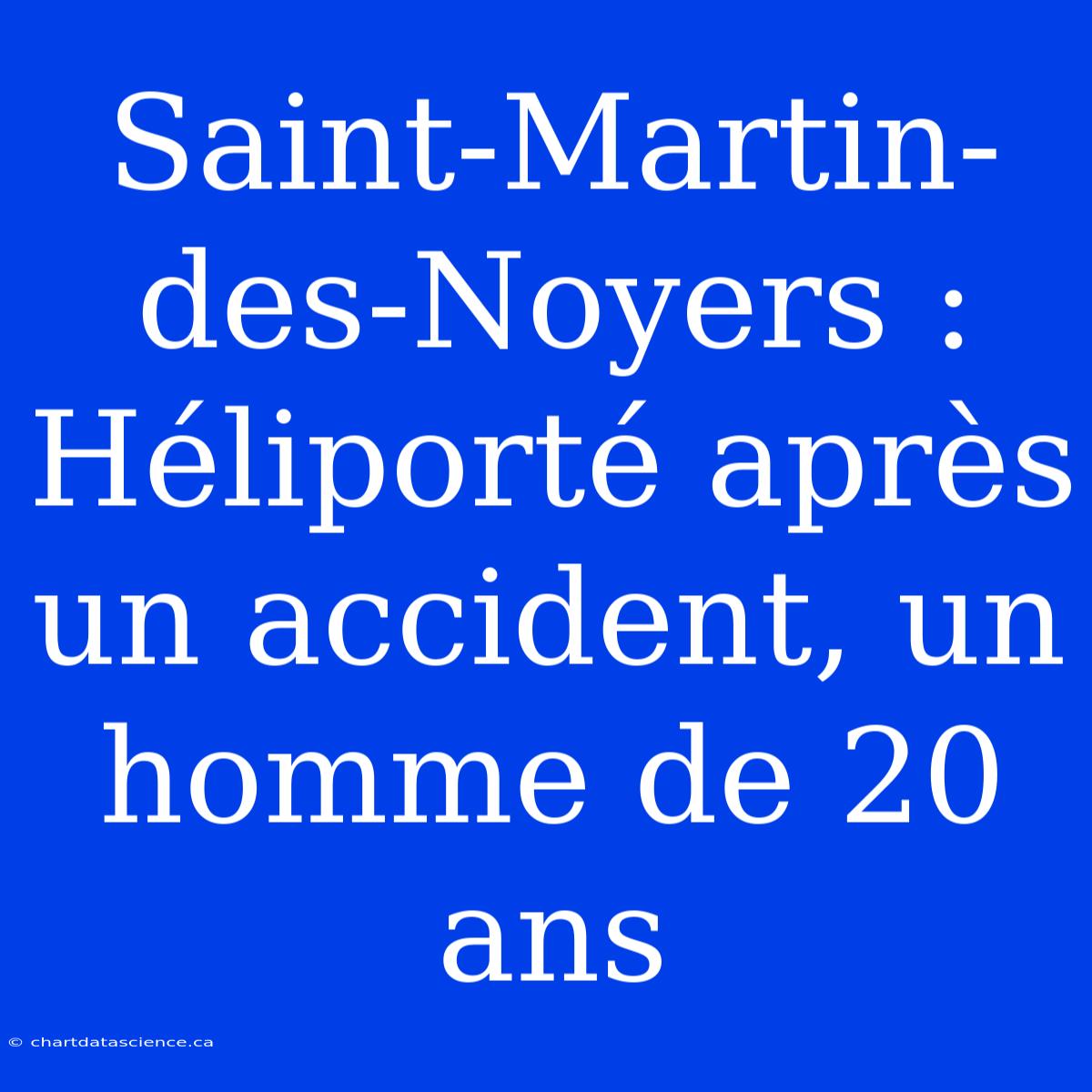 Saint-Martin-des-Noyers : Héliporté Après Un Accident, Un Homme De 20 Ans