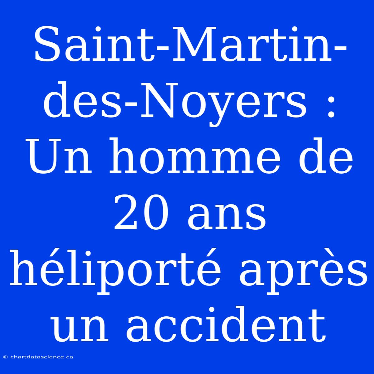 Saint-Martin-des-Noyers : Un Homme De 20 Ans Héliporté Après Un Accident