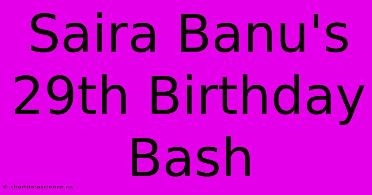 Saira Banu's 29th Birthday Bash