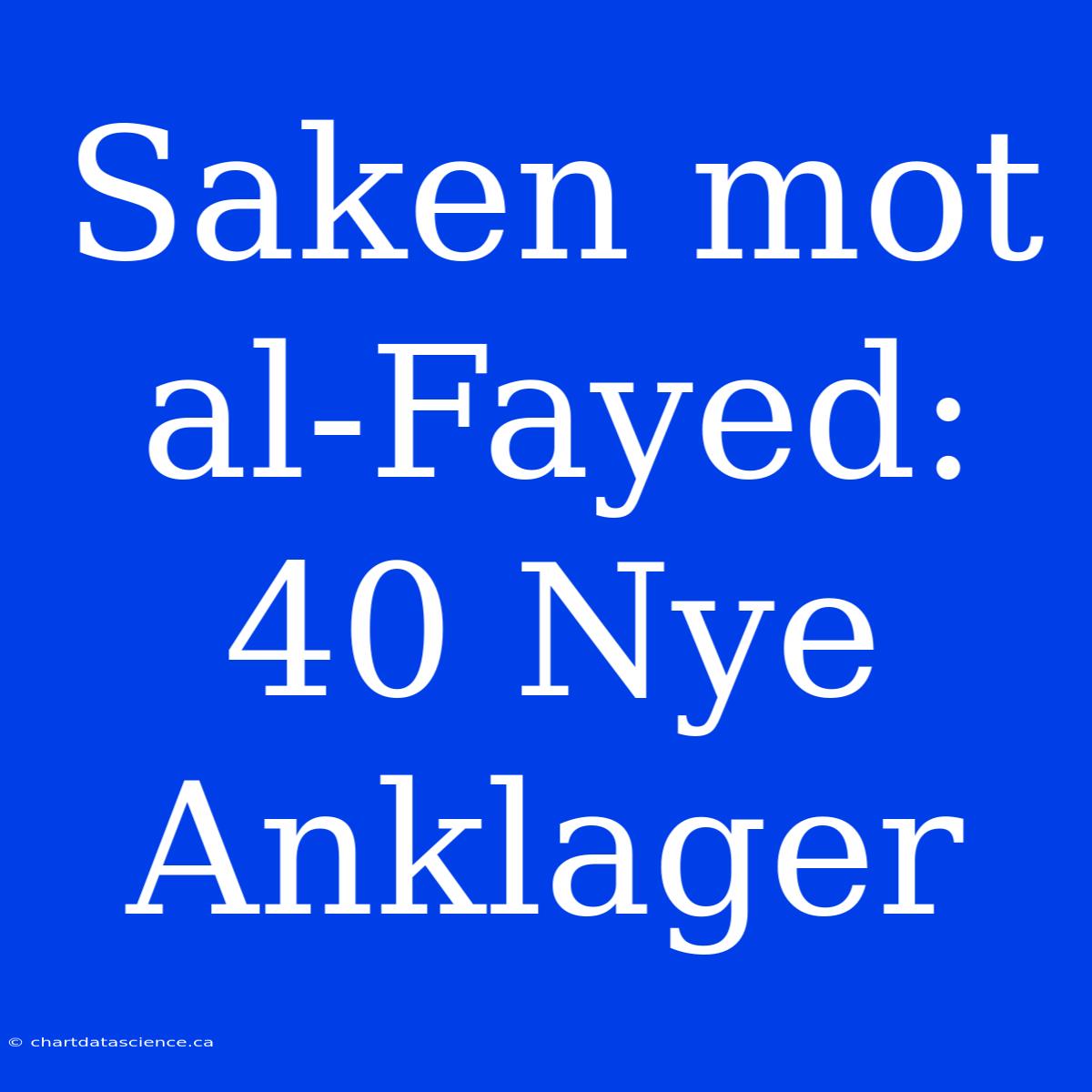 Saken Mot Al-Fayed: 40 Nye Anklager