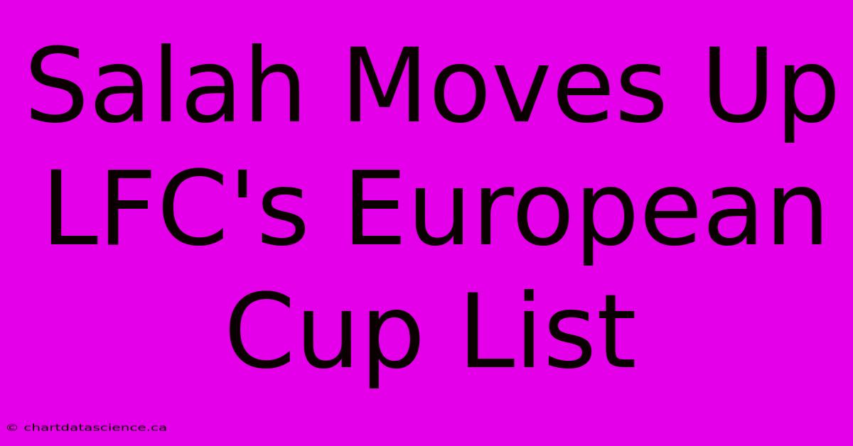 Salah Moves Up LFC's European Cup List