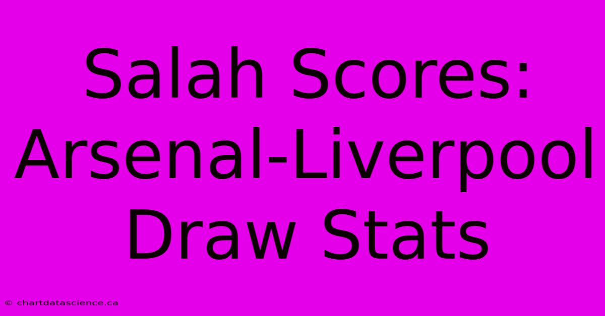 Salah Scores: Arsenal-Liverpool Draw Stats