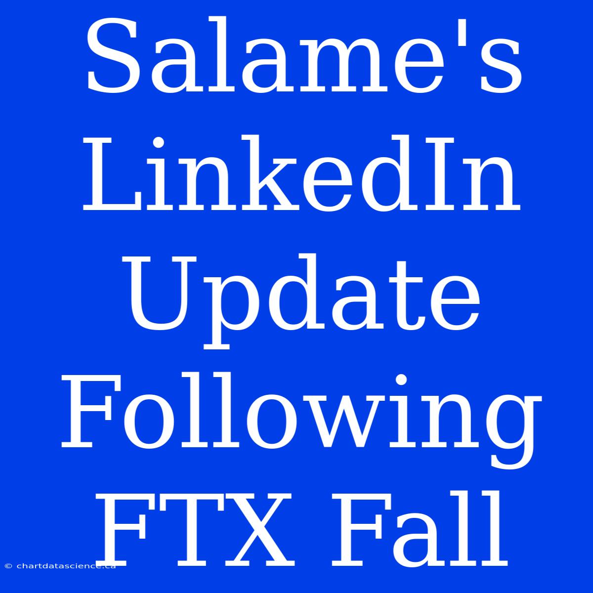 Salame's LinkedIn Update Following FTX Fall