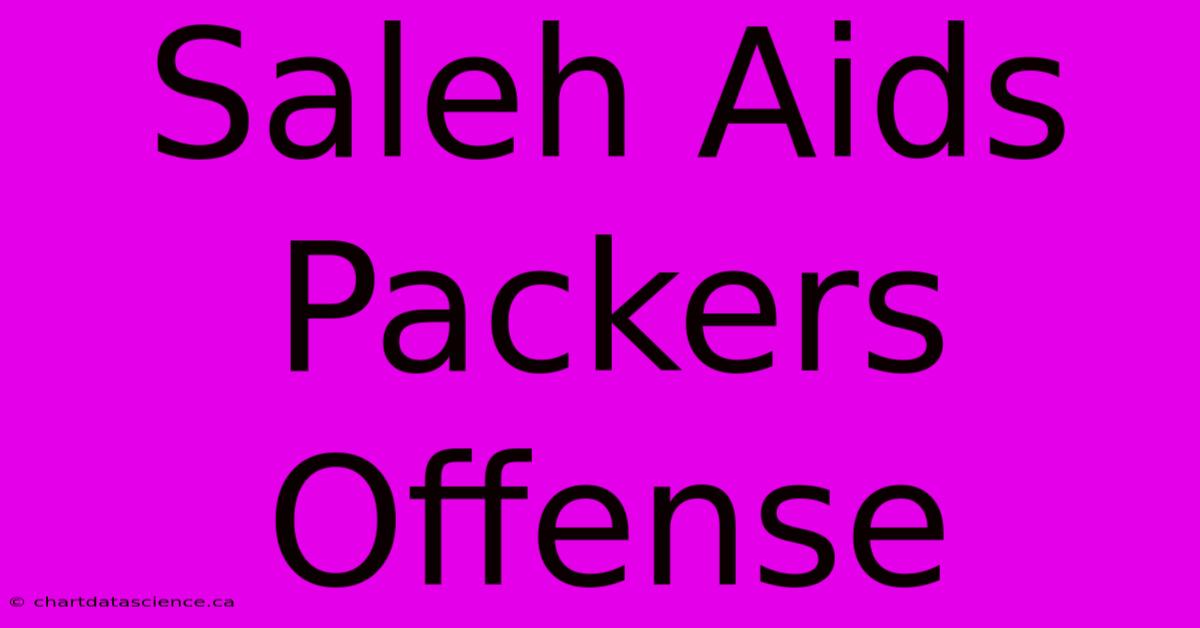 Saleh Aids Packers Offense