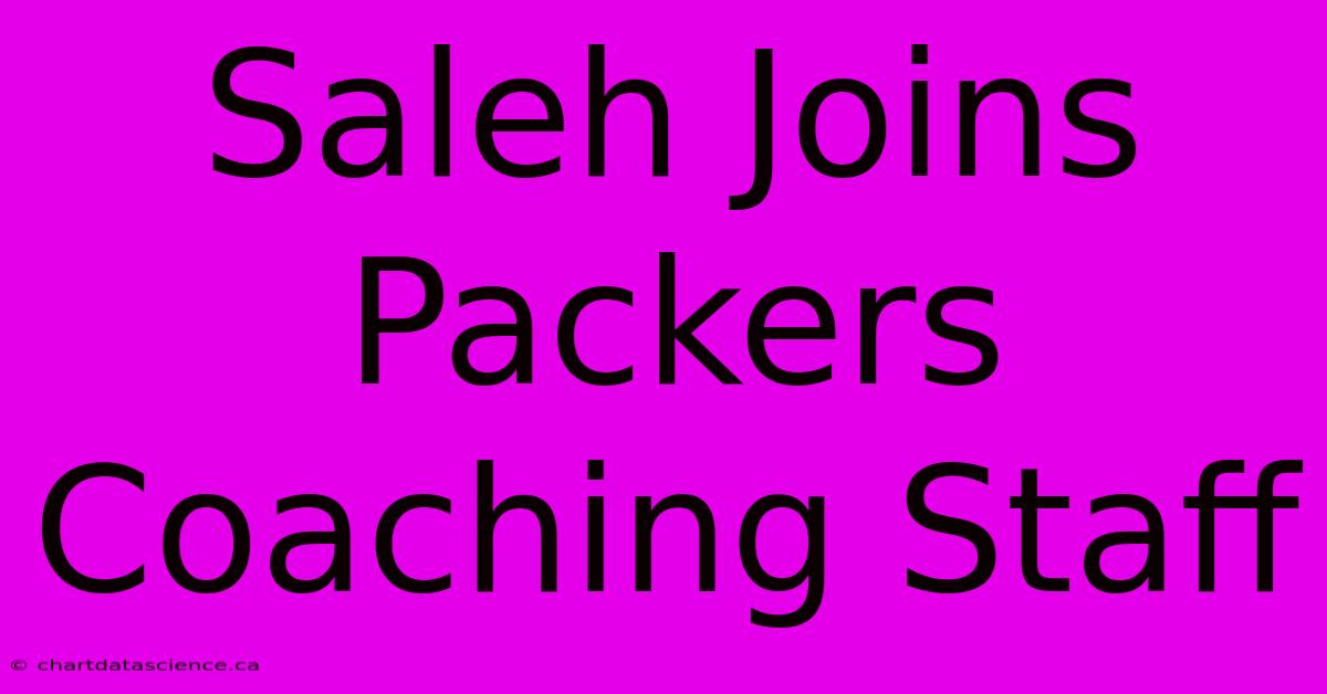 Saleh Joins Packers Coaching Staff