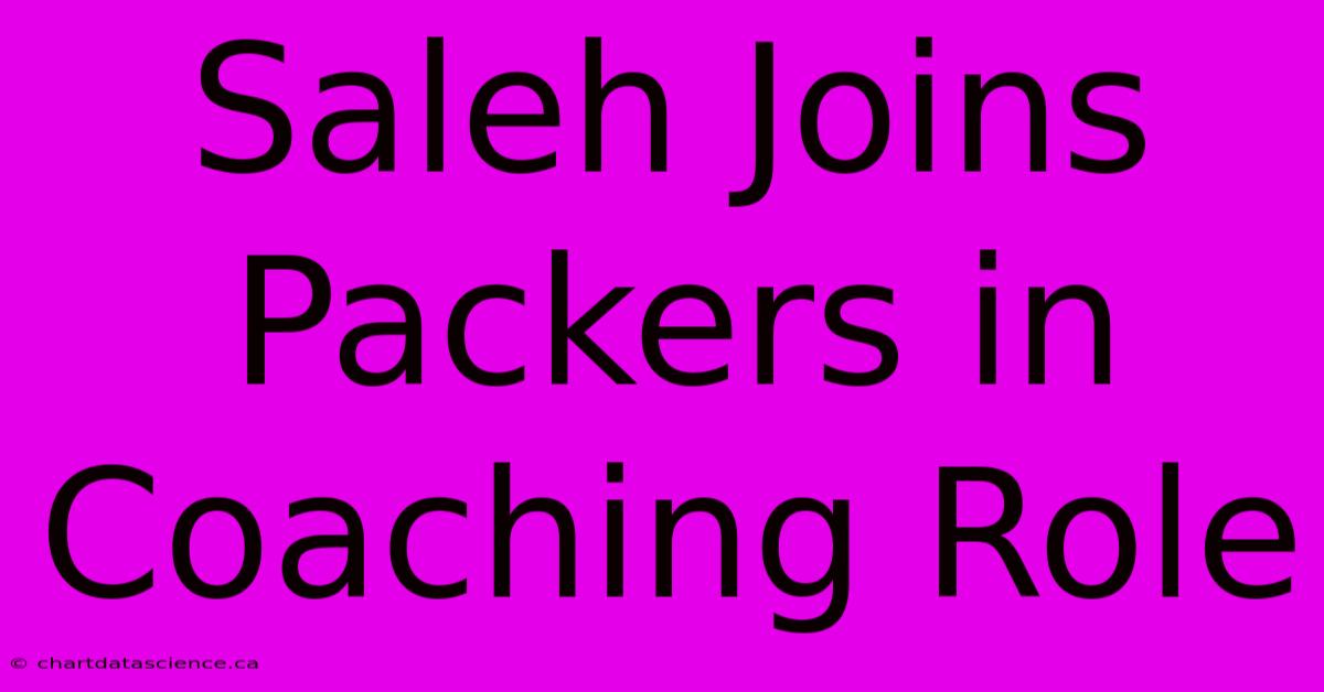 Saleh Joins Packers In Coaching Role