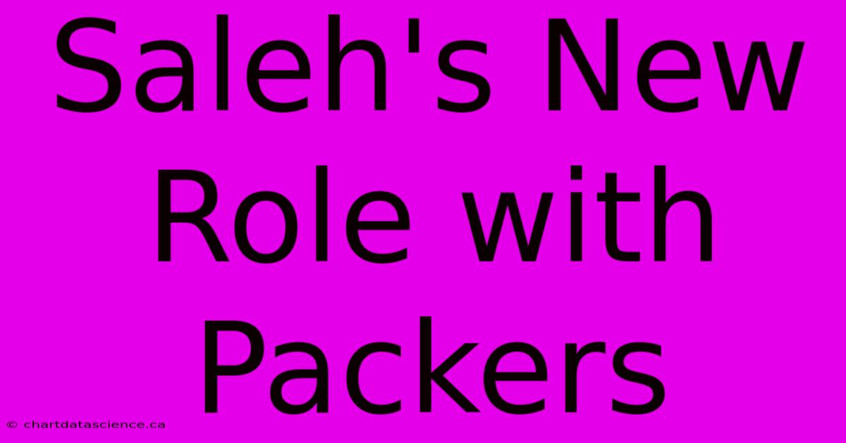 Saleh's New Role With Packers