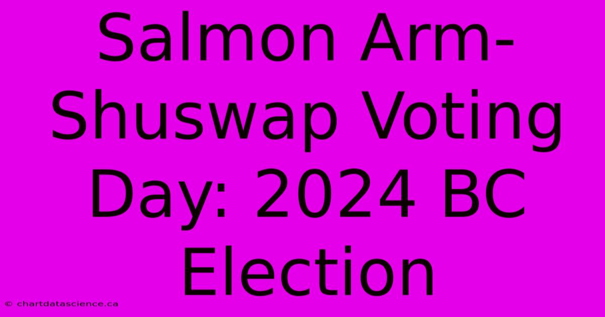 Salmon Arm-Shuswap Voting Day: 2024 BC Election