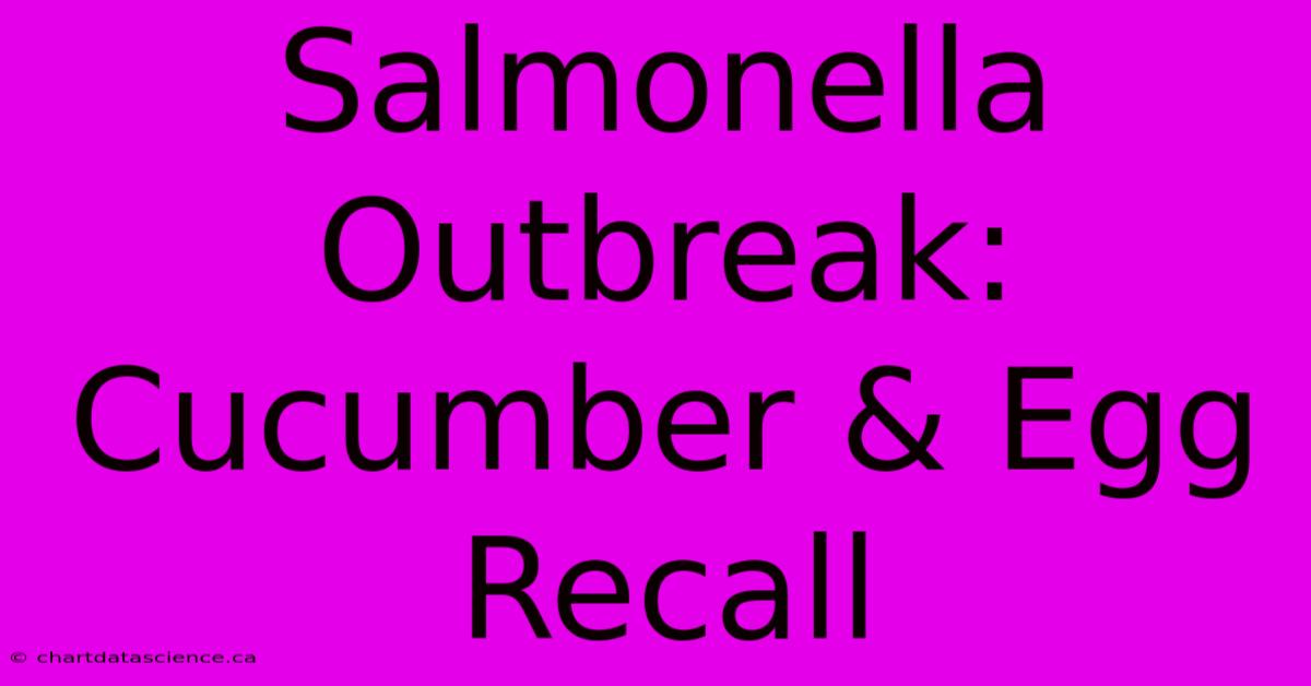 Salmonella Outbreak: Cucumber & Egg Recall