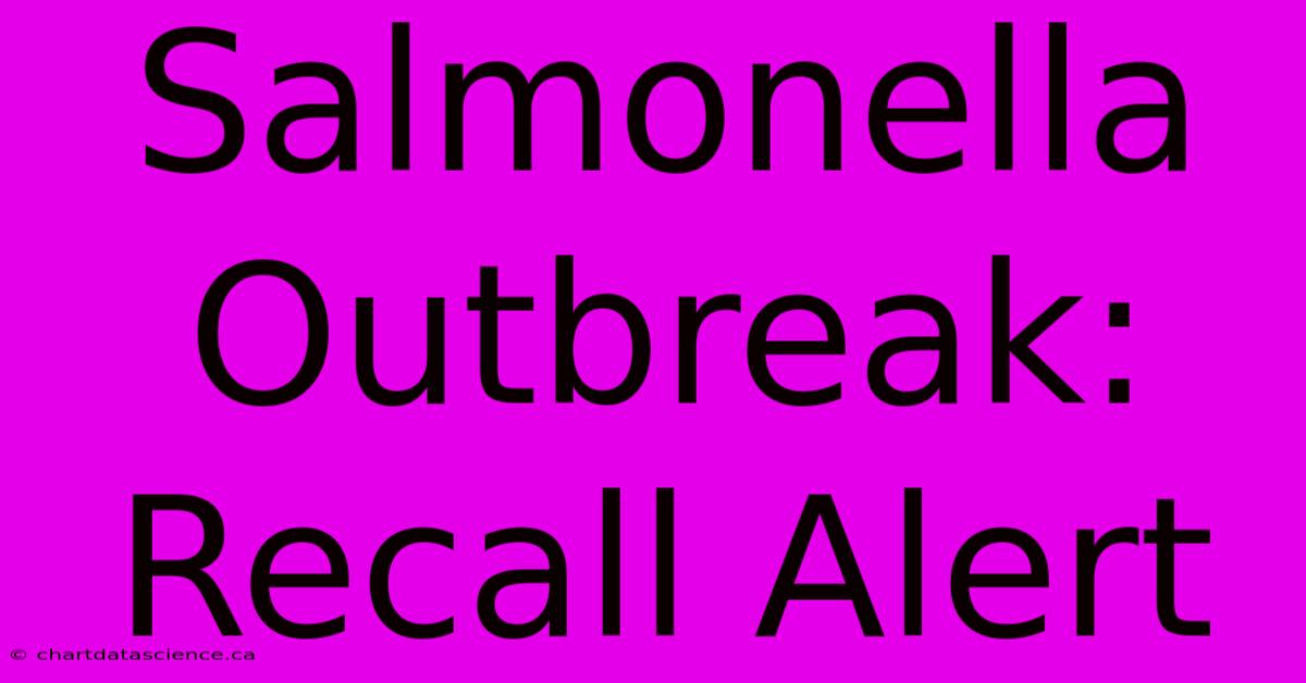 Salmonella Outbreak: Recall Alert