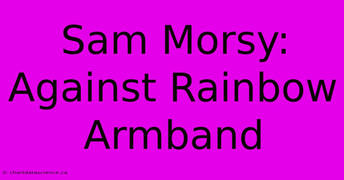 Sam Morsy: Against Rainbow Armband