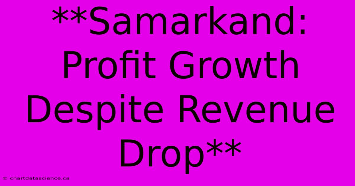 **Samarkand: Profit Growth Despite Revenue Drop** 