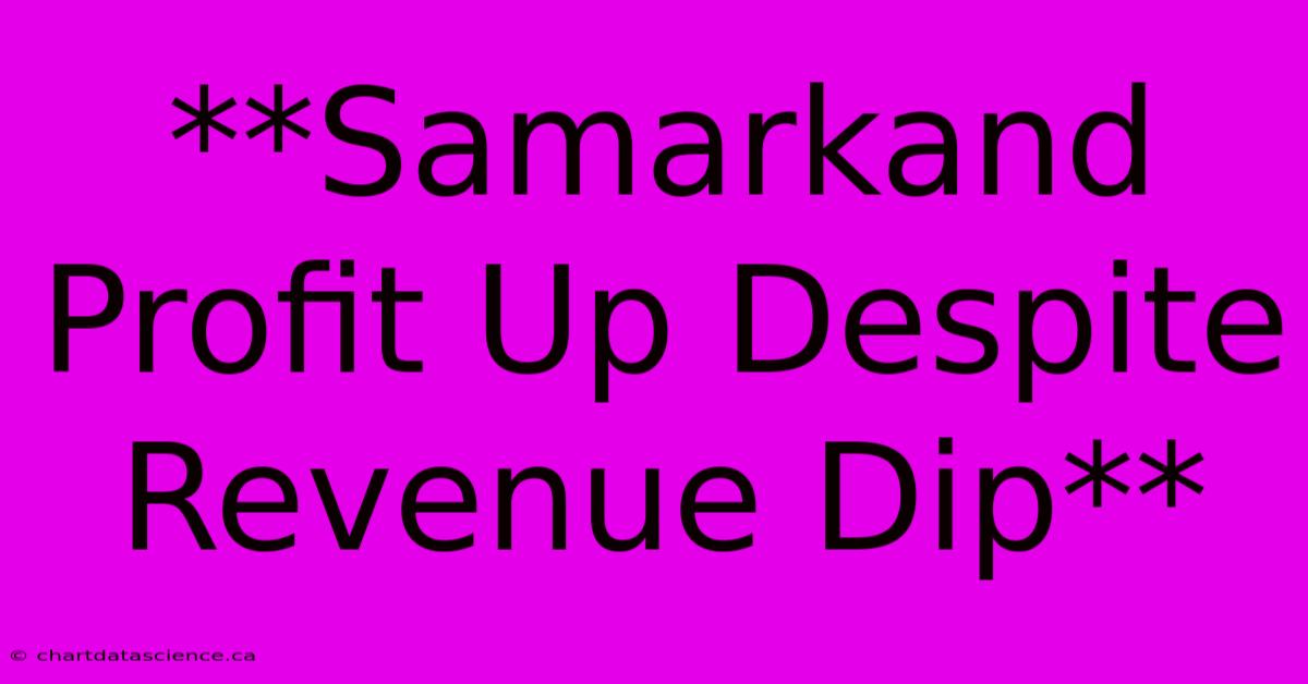 **Samarkand Profit Up Despite Revenue Dip**